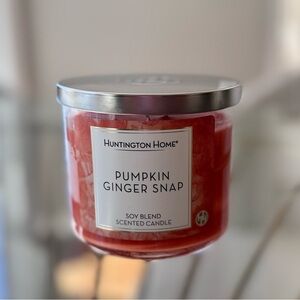 NEW Huntington Home Pumpkin Ginger Snap 14oz Candle Soy Blend Scented Candle